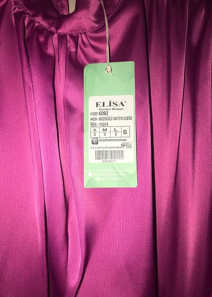 Saten elbise - Görsel 3