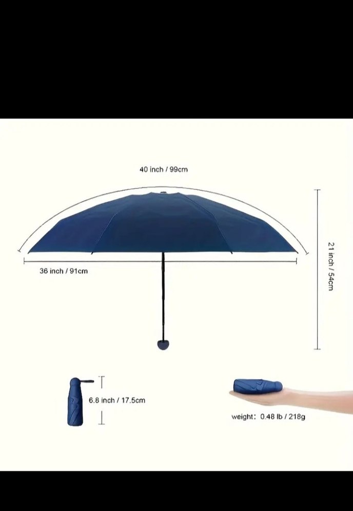 Minimalist Siyah Şemsiye - Görsel 2