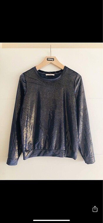 Bershka Janjanlı kadife sweat
