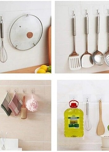 Beden Silikon Askılık Mutfak Banyo Askılığı Güçlü Yapışkanlı 5 Bölüml