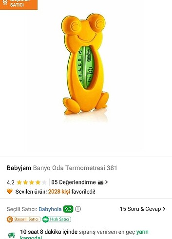 Beden Babyjem bebek banyo ve oda termometresi