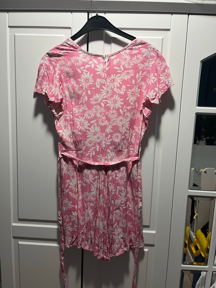 Pembe Piliseli Kısa Bohem Tulum - Görsel 4