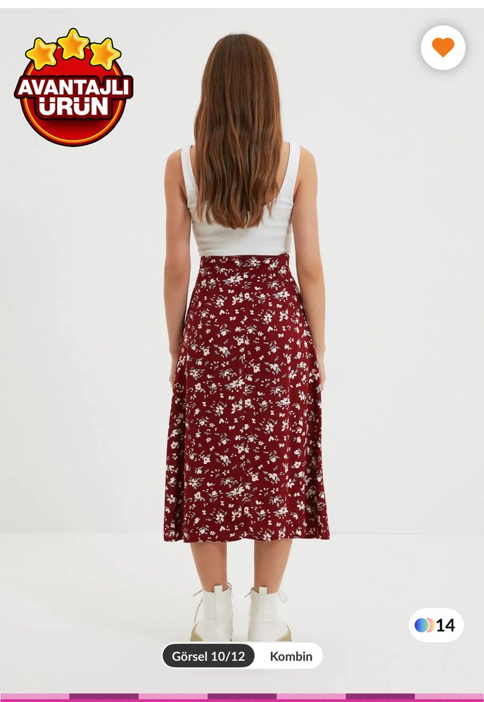 Milla Çiçekli etek - Görsel 2