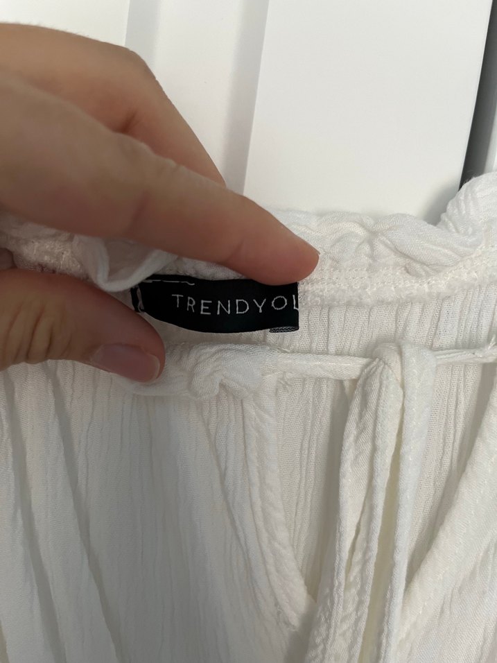 Trendyol Beyaz Bohem Uzun Elbise - Görsel 5