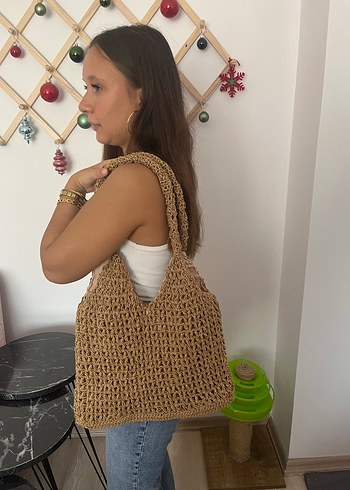 Bohem Örgü Kadın Çanta - Görsel 5