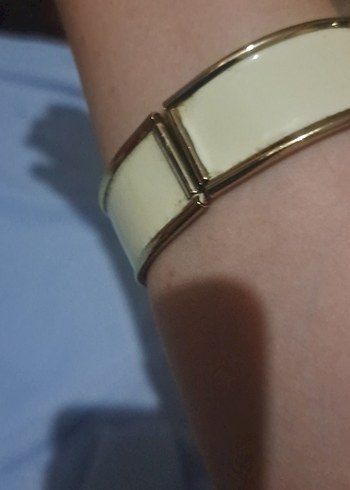 Accessorize Beyaz ve gold renk Minimalist Kadın kelepçe
