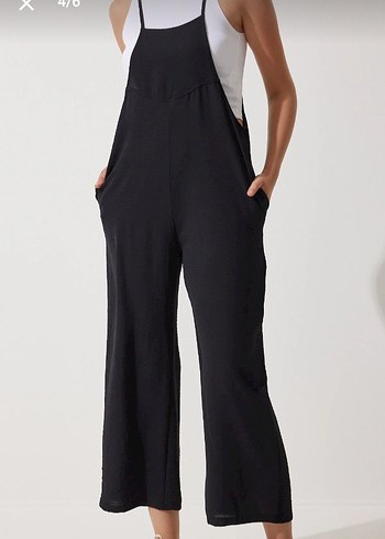 Siyah Pamuklu Salaş Tulum - Görsel 2