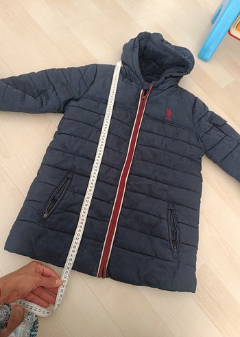 U.S Polo Assn. Erkek Çocuk Lacivert Kapüşonlu Fermuarlı Mont