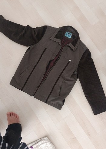 Gri Fermuarlı Erkek Street Wear Mont