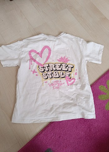 Beyaz Pamuklu Kız Çocuk Tişörtü - Görsel 2