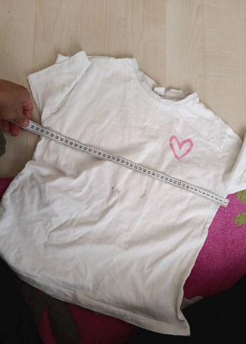 Beyaz Pamuklu Kız Çocuk Tişörtü - Görsel 4