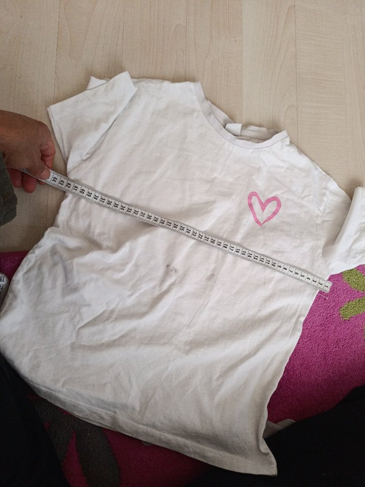 Beyaz Pamuklu Kız Çocuk Tişörtü - Görsel 4