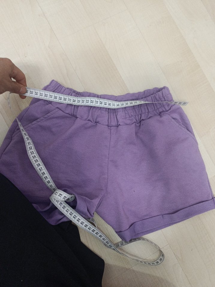 Mor Mini Hamile Şortu Rahat Kesim - Görsel 3