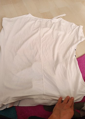 Baskılı Beyaz Hamile Tişörtü - Görsel 3