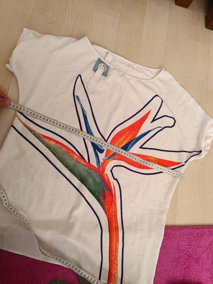 Baskılı Beyaz Hamile Tişörtü - Görsel 4