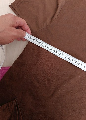 Kahverengi Kısa Kollu Hamile Tişörtü - Görsel 3