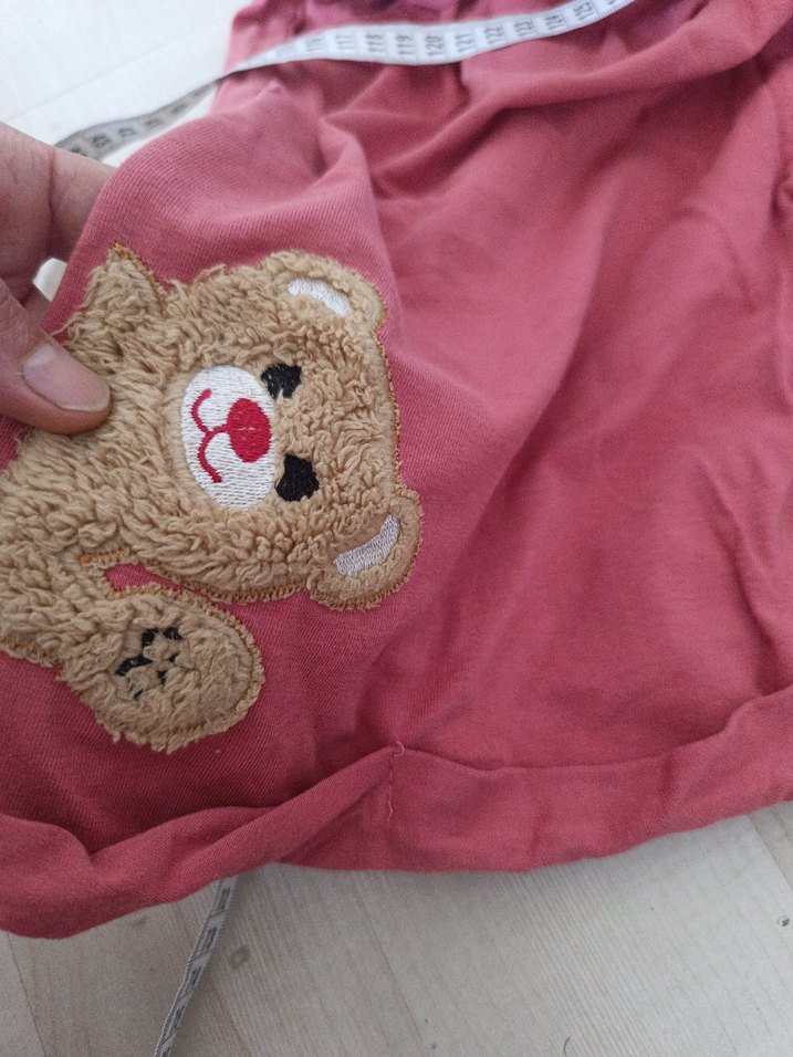 Düğmeli Pembe Rahat Kız Şortu - Görsel 5