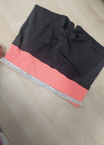 Gri Esnek Bel Midi Hamile Spor Şortu - Görsel 2