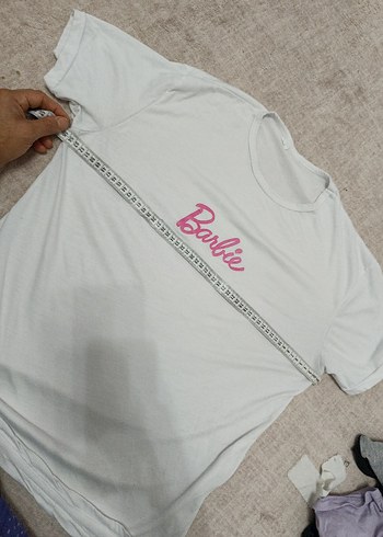 Beyaz Barbie Baskılı Hamile Tişörtü - Görsel 4