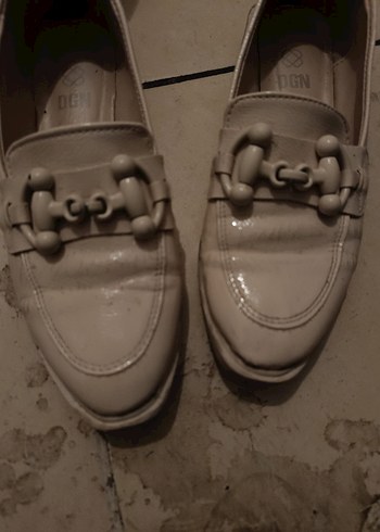 Kız Çocuk Beyaz Tokalı Loafer Ayakkabı - Görsel 6