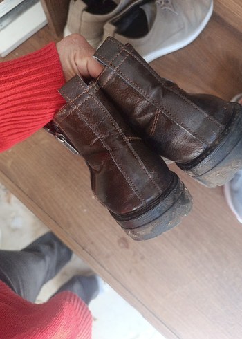 Kahverengi Deri Tokalı Erkek Bot - Görsel 3