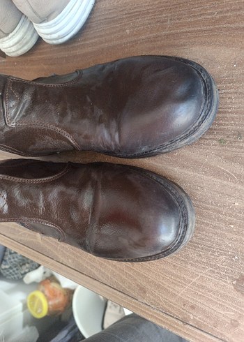 Kahverengi Deri Tokalı Erkek Bot - Görsel 6