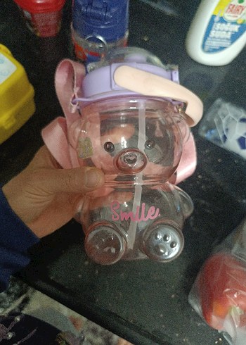 Pembe Ayıcık Tasarımlı Çocuk Matara - Görsel 3