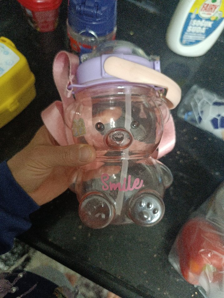 Pembe Ayıcık Tasarımlı Çocuk Matara - Görsel 3