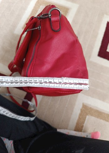 Kırmızı Deri Kadın Çanta - Görsel 2