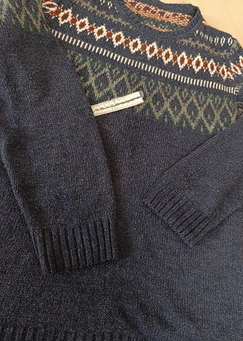 Bohem Gri Örgü Kadın Kazak - Görsel 5