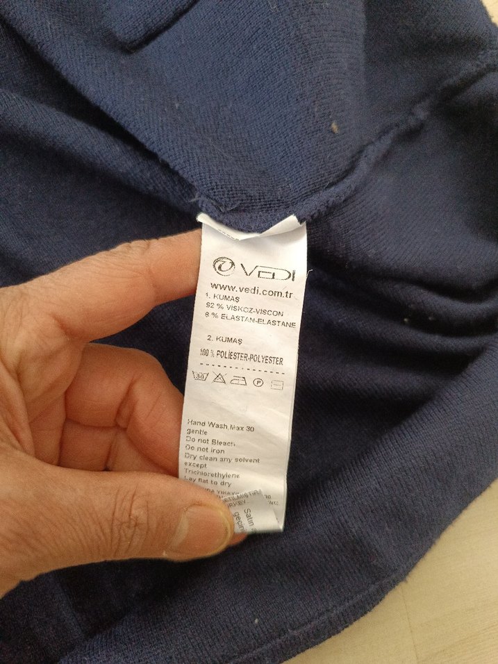 Lacivert Kapüşonlu Rahat Kadın Ceket - Görsel 5