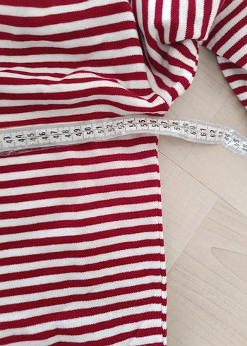 Kırmızı Çizgili Uzun Kollu Triko Kazak - Görsel 6