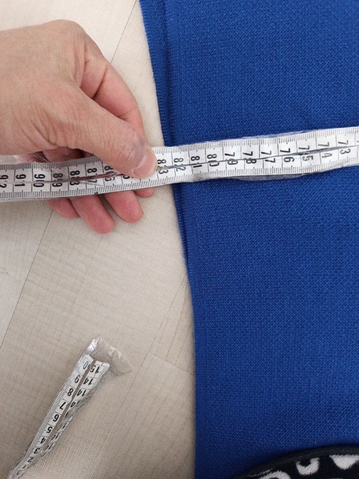 Mavi Yüksek Yakalı Örgü Kadın Kazak - Görsel 3