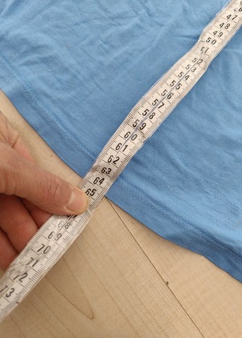 Mavi Kısa Kollu Baskılı Kadın Tişört - Görsel 2