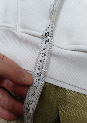 Beyaz Baskılı Kapüşonlu Kadın Sweatshirt - Görsel 2