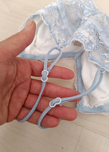 xs Beden mavi Renk Mavi Dantel Bohem Bralet