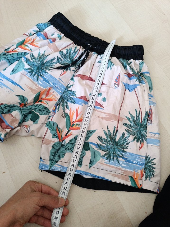 Renkli Bağcıklı Erkek Mini Deniz Şortu - Görsel 2