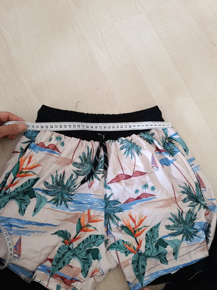 Renkli Bağcıklı Erkek Mini Deniz Şortu - Görsel 3