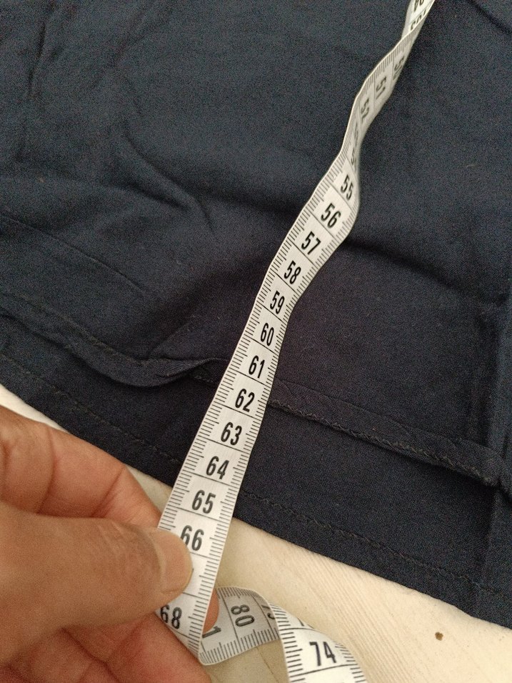 Siyah Keten Hamile Midi Etek - Görsel 2