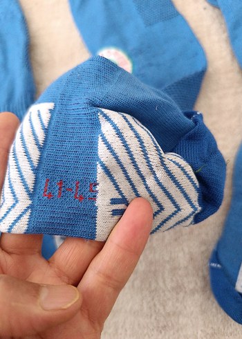 Renkli Mavi Erkek Çorapları - Görsel 3