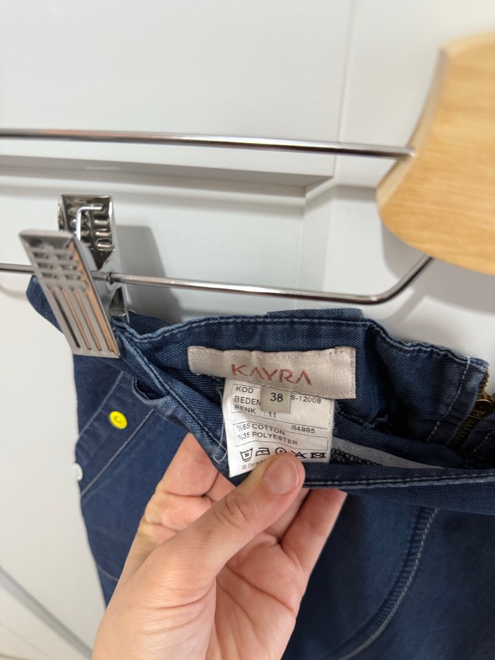 Kayra Lacivert Uzun Kot Etek - Görsel 5