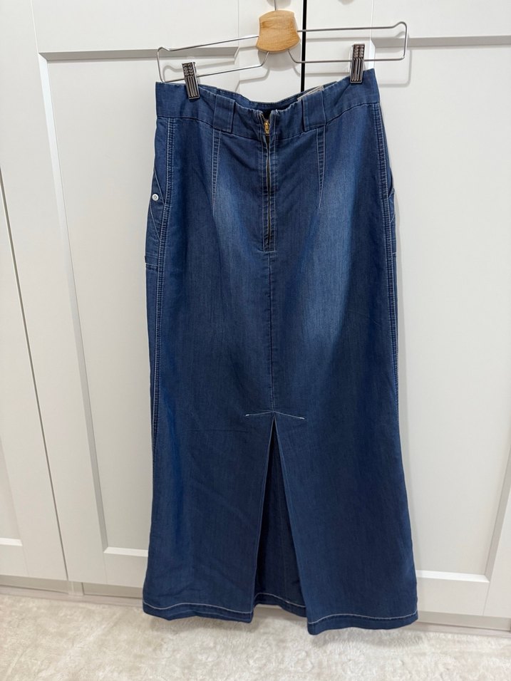 Kayra Lacivert Uzun Kot Etek - Görsel 4