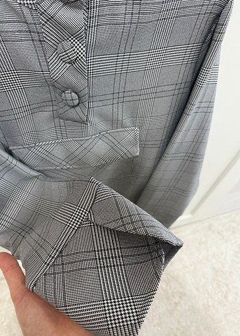 Touche Düğmeli Gri Tunik - Görsel 3