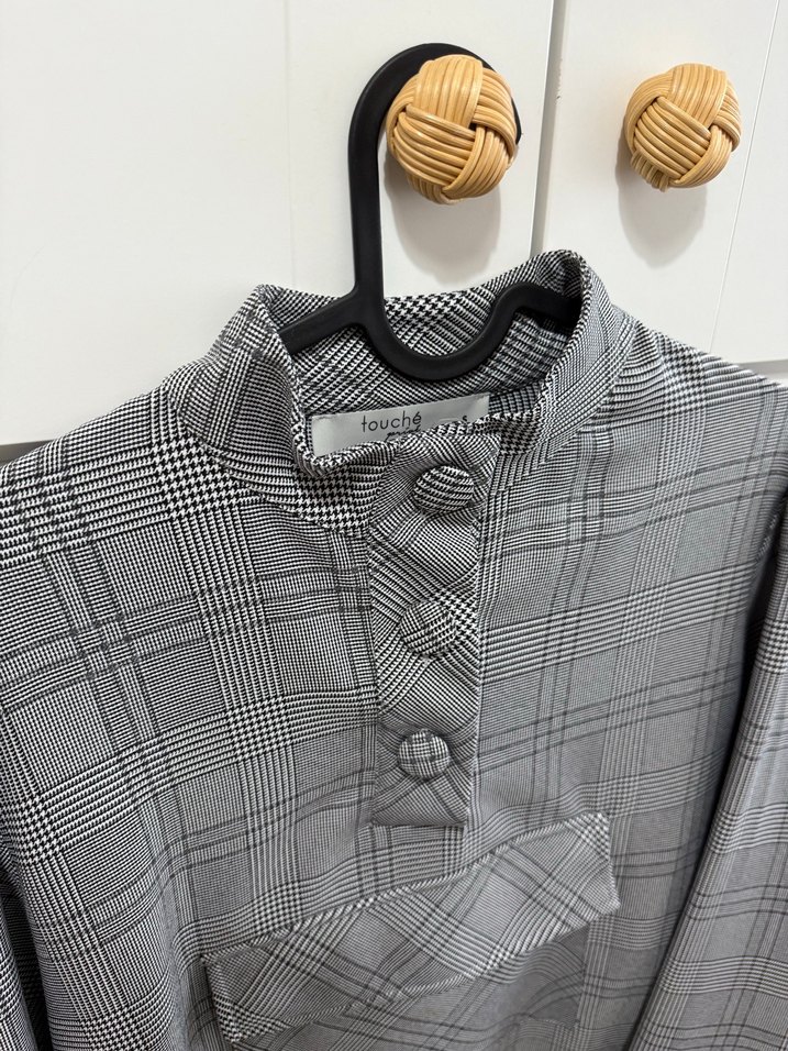 Touche Düğmeli Gri Tunik - Görsel 2