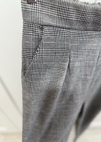 Mudo Gri Pliseli Kadın Pantolon - Görsel 3