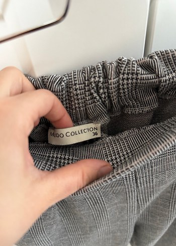 Mudo Gri Pliseli Kadın Pantolon - Görsel 2