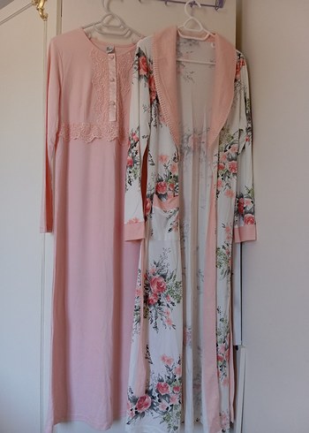 3 Takım!! Hamile/Lohusa Gecelik/Pijama/Sabahlık Takım + Şal
