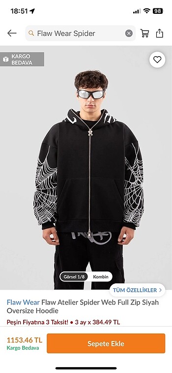 l Beden Review x matw spider web full zip