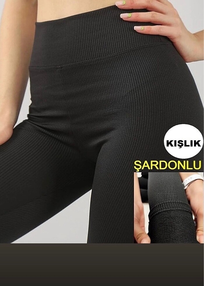 Fitilli şardonlu tayt - Görsel 2