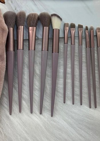 Gri-Khaki Makyaj Fırçası Seti - Görsel 2